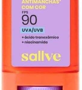 Sallve Protetor Solar Bastão Antimachas FPS 90 com Cor 1-15g