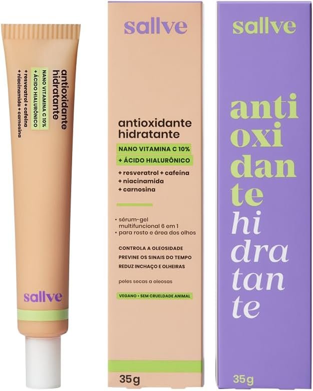 Sallve Antioxidante Hidratante 35G - Nano Vitamina C 10% Ácido Hialurônico - Image 2