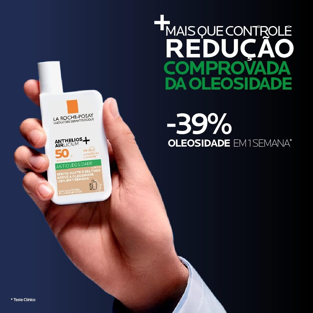 La Roche-Posay, Anthelios Airlicium, Protetor Solar Facial Antioleosidade com cor, 40g - Image 4