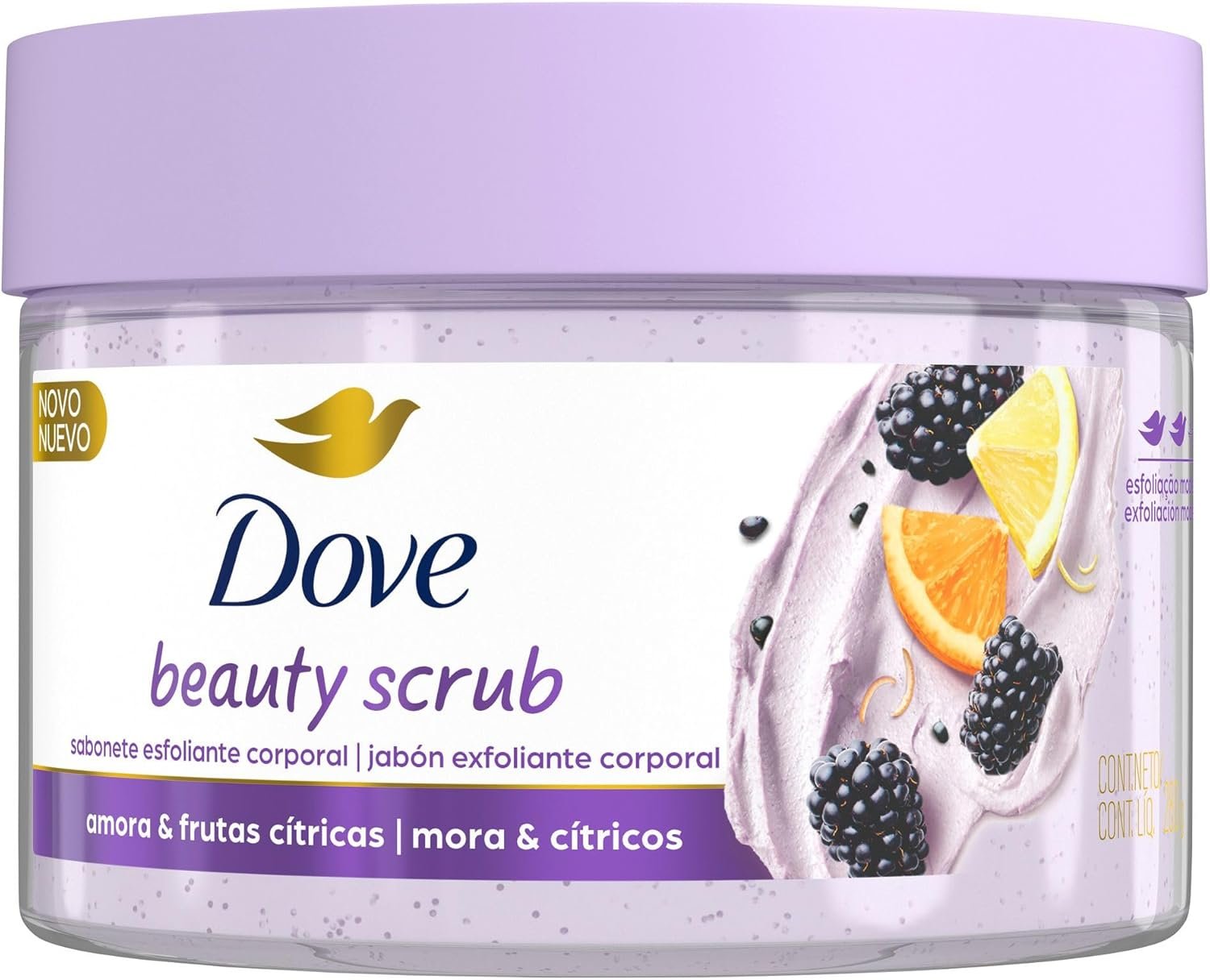 Dove Beauty Scrub Esfoliante Corporal de Amora e Frutas Cítricas 280g