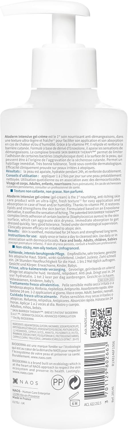 Atoderm Intensive Gel Creme 200Ml, Bioderma - Image 2