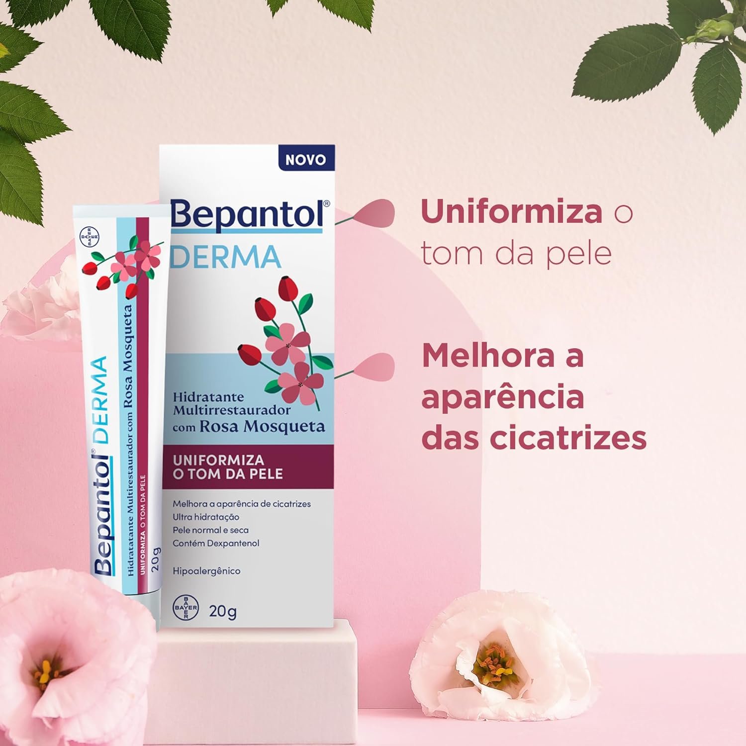 Bepantol Derma Rosa Mosqueta, 20g, Hidratante Uniformizante - Image 2